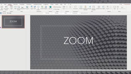 Link til Zoom-verktøyet i PowerPoint