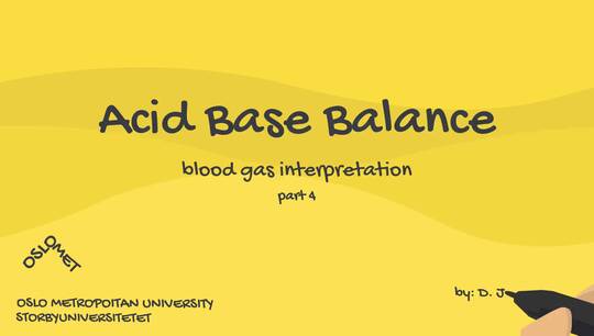 Link til Acid Base Balance and Blood Gas Interpretation, part 4/8