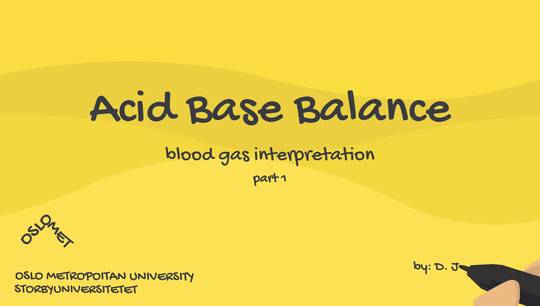 Link til Acid Base Balance and Blood Gas Interpretation, part 1/8