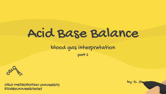 Link til Acid Base Balance and Blood Gas Interpretation, part 2/8